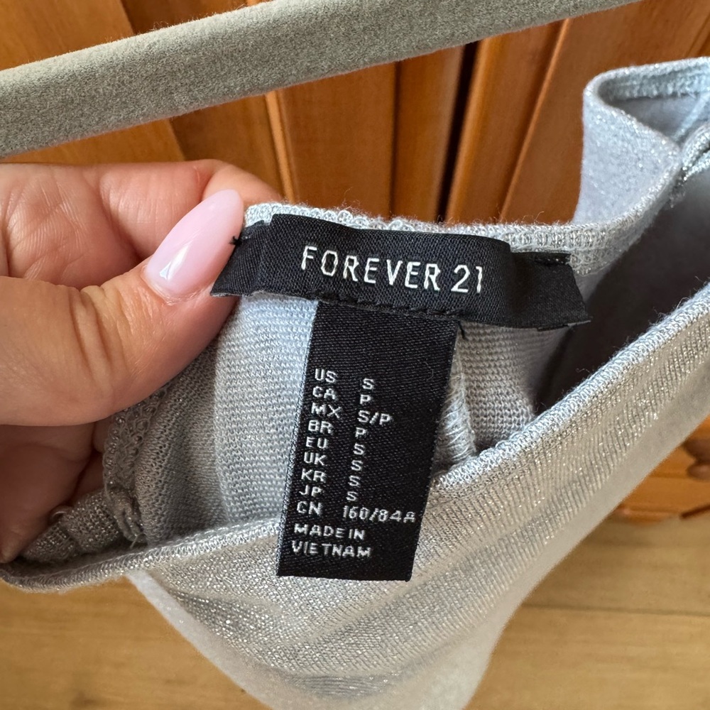 Forever 21 Silver Shimmer Mini Dress - Picture 2 of 6